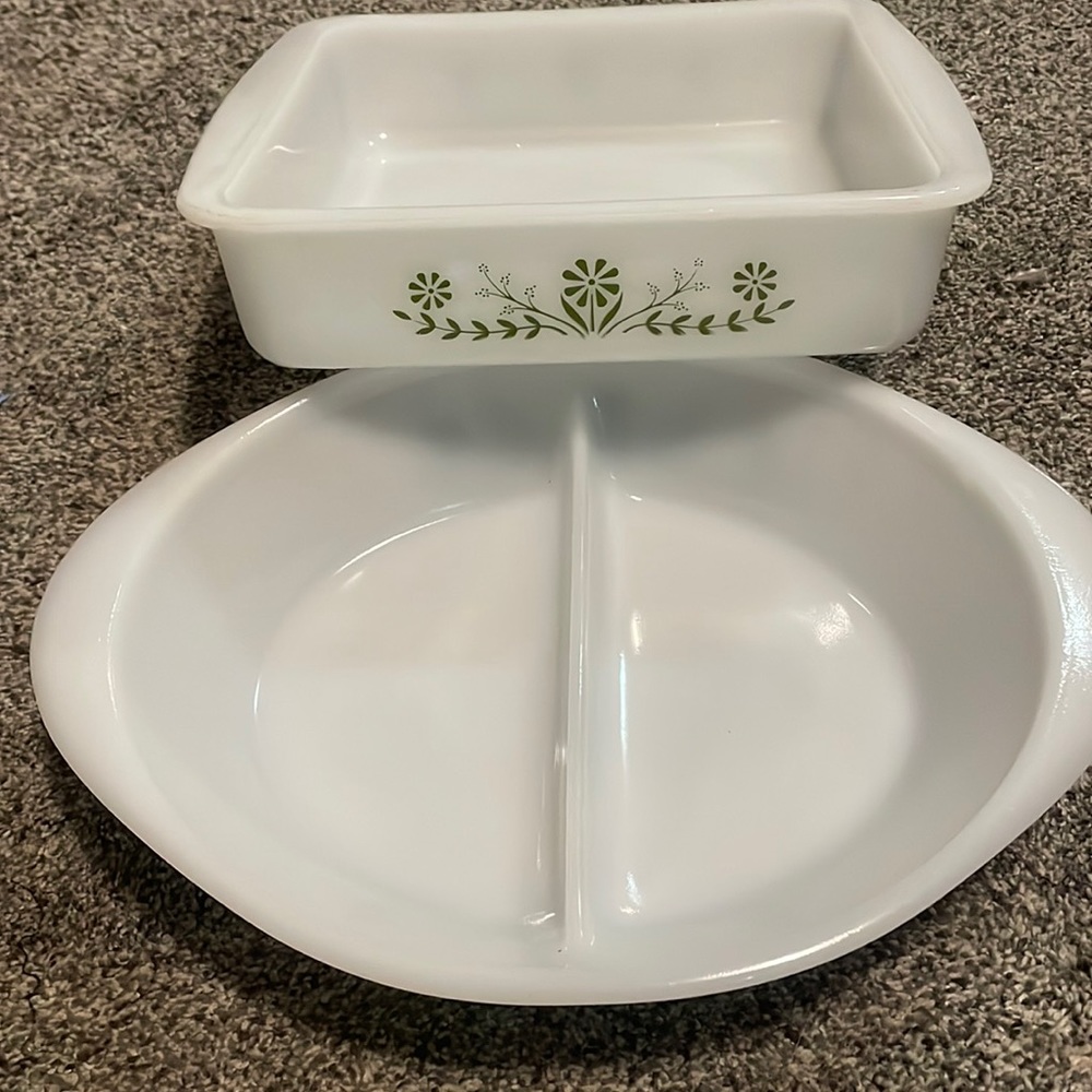 Glasbake Vintage Milk Glass Bakeware
